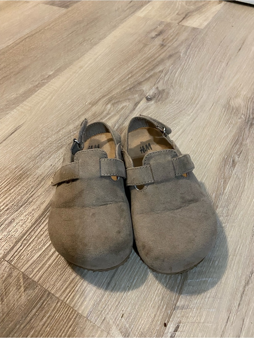 H&M Kids Taupe Suede-Look Moccasin Slip-Ons
